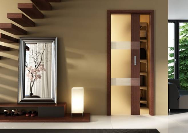 DRZWI PRZESUWNE SYSTEM NAŚCIENNY DO ZABUDOWY