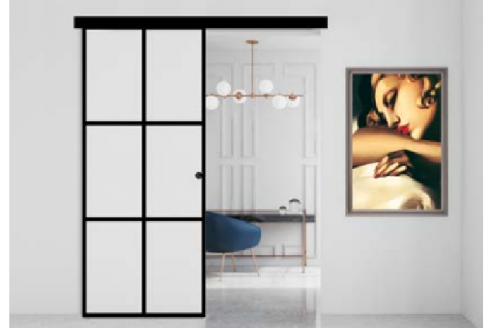 System przesuwny naścienny do drzwi szklanych